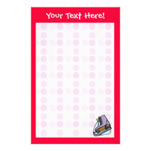 Cute Ice Skate Custom Stationery
