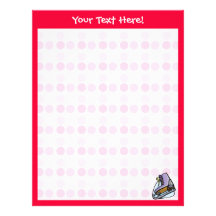Cute Ice Skate Personalized Letterhead