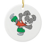 Cute Ice Skating Panda Bear Ornaments