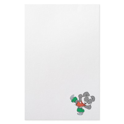 Cute Ice Skating Panda Bear Stationery Design by doonidesigns
