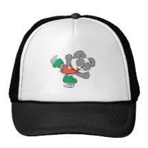 Cute Ice Skating Panda Bear Trucker Hat