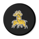 cute intertwined giraffes magnets
