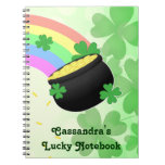 Cute Irish pot of gold notebooks