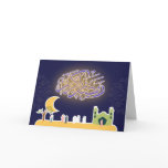 Cute islamic Arabic Ramadan kareem greeting card