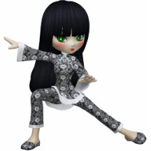 Cute Japanese Girl Magnet Photo Cutouts