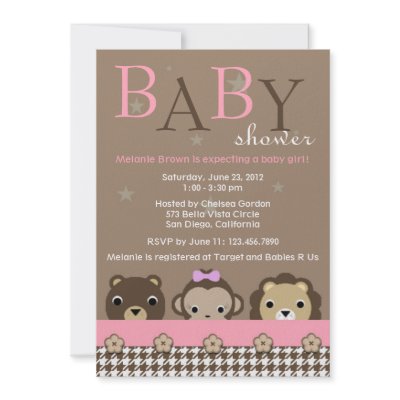 Cute Jungle Animals Baby Shower Invite by TreasureTheMoments