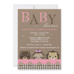 Cute Jungle Animals Baby Shower Invite