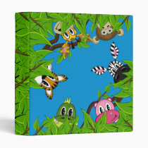 Cute Jungle Animals Binder binders