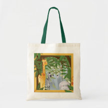 Cute Jungle Animals Budget Tote Bag