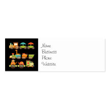 Cute Jungle Safari Animals Train Gifts Kids Baby Business Card Templates