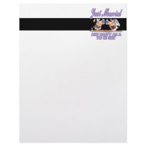 cute just married happy as pig in shit newlyweds customized letterhead