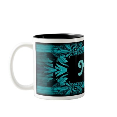 Cute kaleidoscope in teal for Mom Coffee Mugs by TheHopefulRomantic