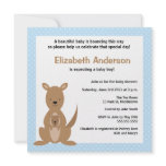 Cute Kangaroo Baby Shower Invitation - Boy