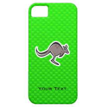 Cute Kangaroo; Green iPhone 5 Cases