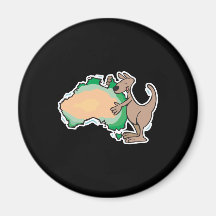 cute kangaroo hugging australia fridge magnets