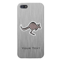 Cute Kangaroo; Metal-look Case For iPhone 5