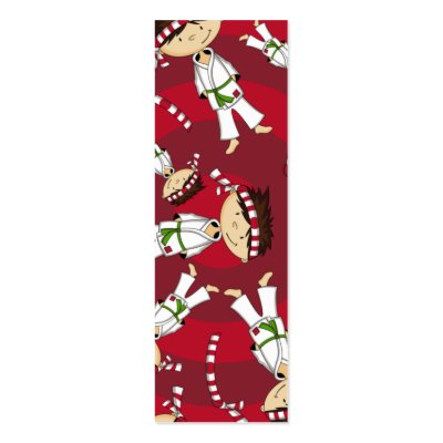 Cute Karate Boy Bookmark Business Card by markmurphycreative