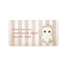 Cute Kawai Bunny Rabbit Address Label