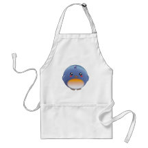 Cute kawaii bluebird apron