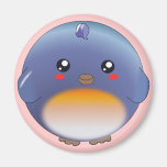 Cute kawaii bluebird magnet
