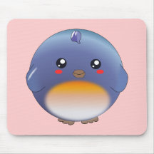Cute kawaii bluebird mousepad