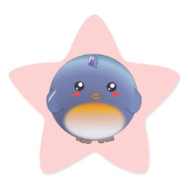 Cute kawaii bluebird stickers