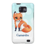 Cute Kawaii cartoon fox Samsung Galaxy S Cases