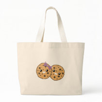 Cute Kawaii Chocolate Chip Cookie Couple Bags