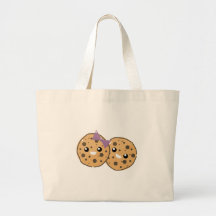 Cute Kawaii Chocolate Chip Cookie Couple Bags