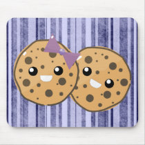 Cute Kawaii Chocolate Chip Cookie Couple Mouse Mat