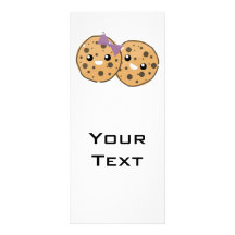 Cute Kawaii Chocolate Chip Cookie Couple Rack Card
