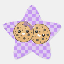 Cute Kawaii Chocolate Chip Cookie Couple Sticker