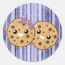 Cute Kawaii Chocolate Chip Cookie Couple Stickers