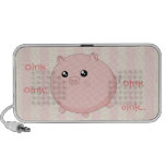 Cute Kawaii chubby pink pig Notebook Speakers
