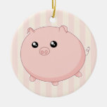 Cute Kawaii chubby pink pig Ornament