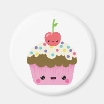 Cute Kawaii Cupcake Fridge Magnet