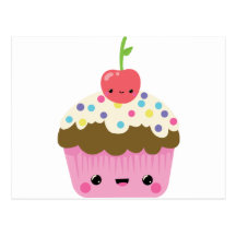 Cute Kawaii Cupcake Post Cards