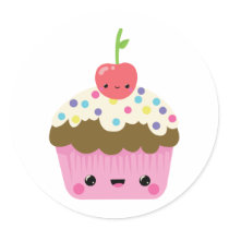 Cute Kawaii Cupcake Stickers