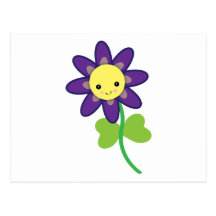 CUTE Kawaii  FLOWER Character Post Card