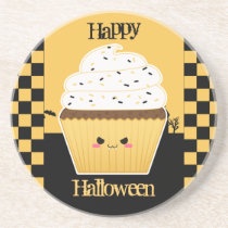 Cute Kawaii Halloween cupcake Coasters