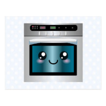 Cute Kawaii Oven - Chef & Baker Gifts Post Cards