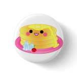 cute kawaii pancake button