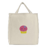 cute kawaii pink cupcake embroidered bags