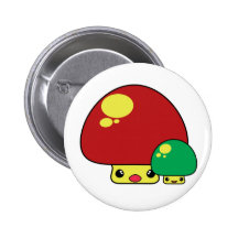 cute kawaii toadstool mushrooms red green pins