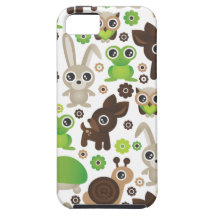 Cute kids frog turtle deer bunny and owl pattern iPhone 5 cases