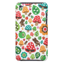 Cute kids pattern with flower leaf deer mushroom barely there ipod covers