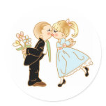 Cute Kissing Couple Stickers