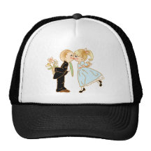 Cute Kissing Couple Trucker Hat