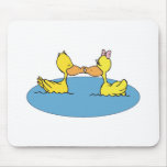 cute kissing ducks mouse mat
