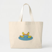cute kissing ducks tote bag